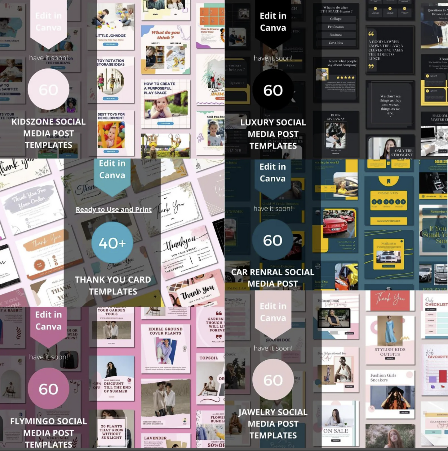 3500+ Canva Social Media Templates | Instagram, Facebook, Pinterest & Business Marketing