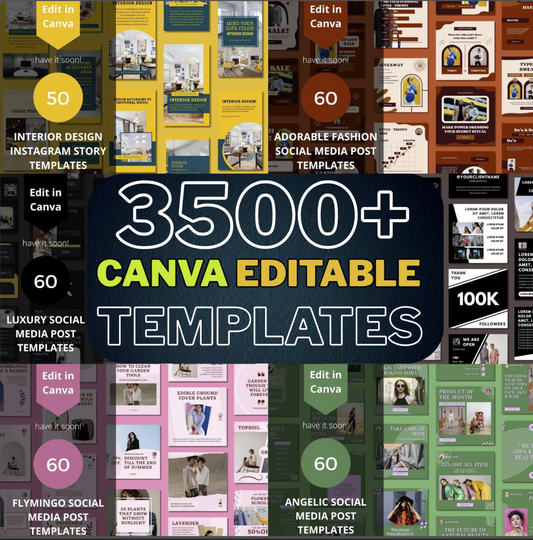 3500+ Canva Social Media Templates | Instagram, Facebook, Pinterest & Business Marketing